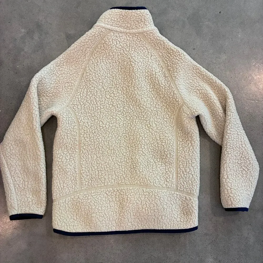 Patagonia Reto Pile Sherpa full zip Jacket Boys small 7-8 outerwear sweater